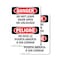 Signmission Do Not Leave Door Open Or Unlocked Bilingual, 7 in W x Rectangle, Vinyl Decal OS-2PACK-DS-D-710-VS-1152 - alternate 1